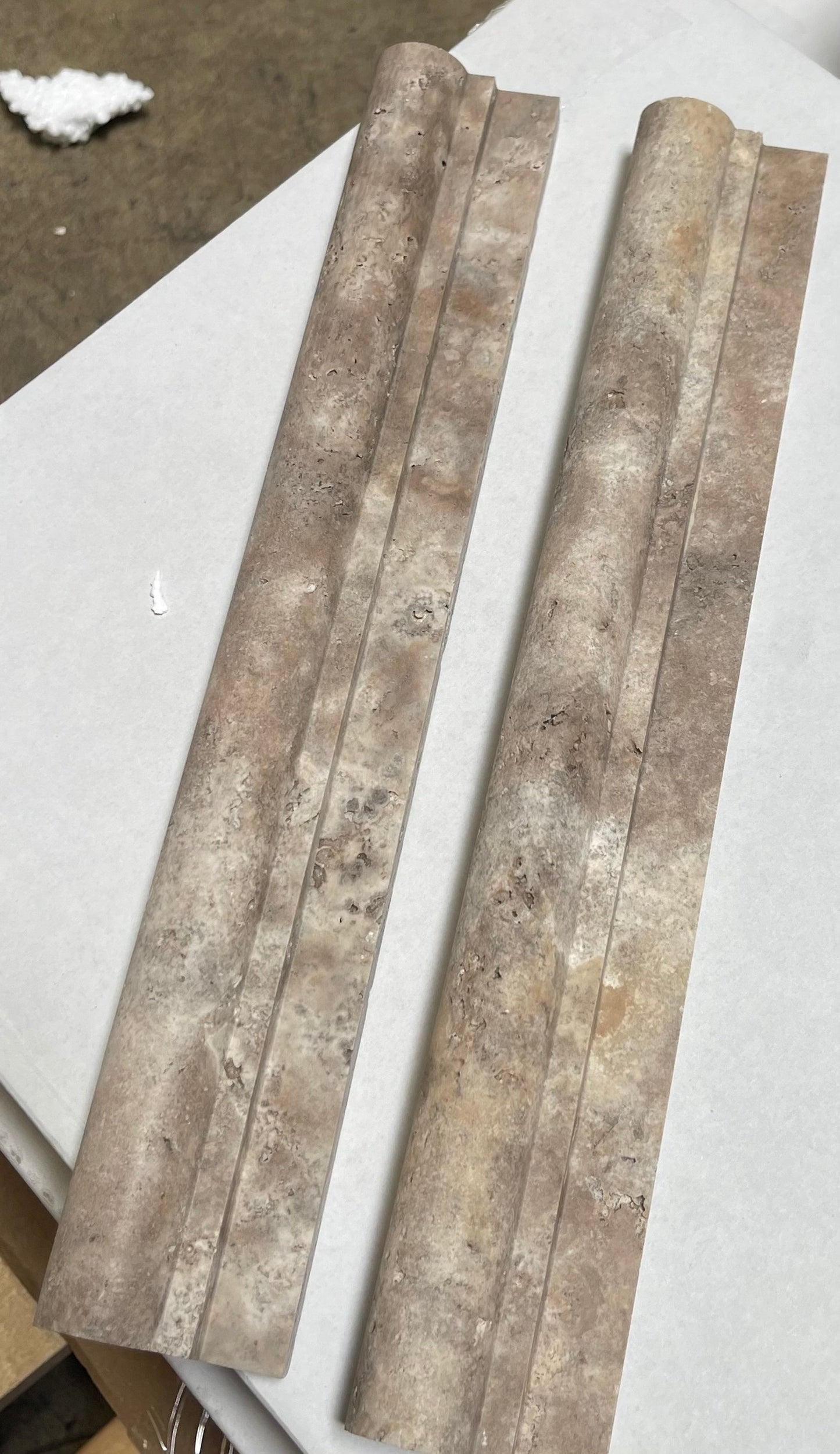 Rustic Travertine Honed 2 X 12 Chair Rail Ogee-1 Molding - Standard Quality - BOX of 15 PCS - Tilefornia