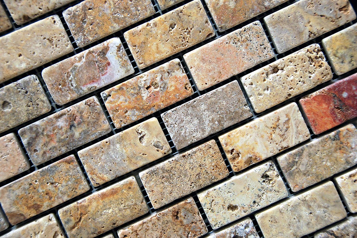 Tuscany Scabas 1 x 2 Tumbled Brick Pattern - Tilefornia