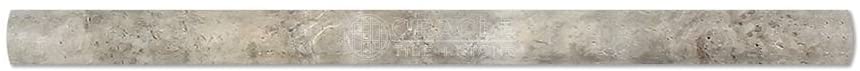 Silver Travertine 3/4 X 12 Bullnose Liner, Honed (LOT of 50 PCS.) - Tilefornia