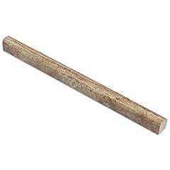 Noce Travertine Pencil Tile Trim 3/4x12, Honed & Vein-Cut