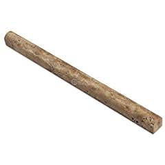 Noce Travertine Tile 6x24, Brushed & Unfilled & Vein-Cut