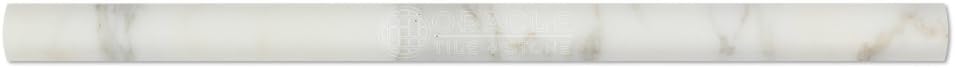 Calacatta Gold (Italian Calcutta) Marble 3/4 X 12 Bullnose Liner, Polished - Tilefornia