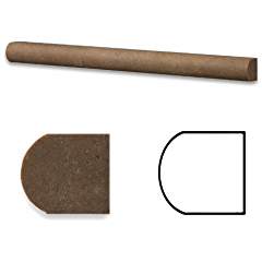 Brown Noce Travertine Pencil Tile Trim 3/4x12, Honed