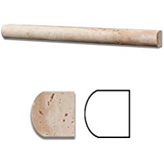 Ivory Travertine Dome Tile Trim 1x12, Honed