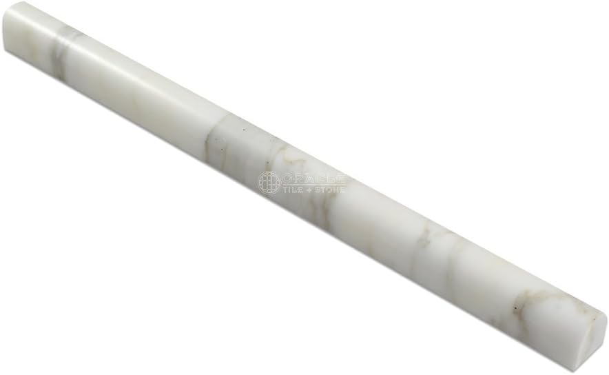 Calacatta Gold (Italian Calcutta) Marble 3/4 X 12 Bullnose Liner, Honed - Tilefornia