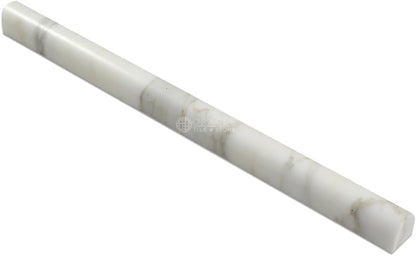 Calacatta Gold (Italian Calcutta) Marble 3/4 X 12 Bullnose Liner, Honed - Tilefornia
