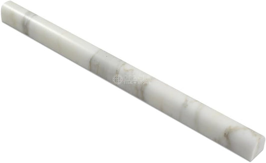Calacatta Gold (Italian Calcutta) Marble 3/4 X 12 Bullnose Liner, Honed - Tilefornia