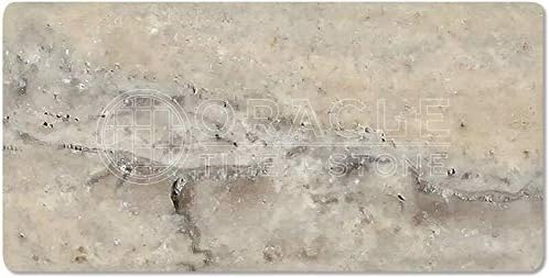 Silver/Grey Travertine Tumbled 3"X6" Subway Tile - Tilefornia