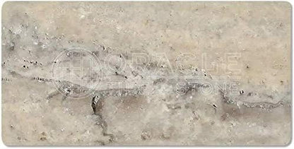Silver/Grey Travertine Tumbled 3"X6" Subway Tile - Tilefornia