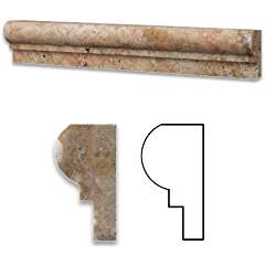 Scabos Travertine Chair Rail Trim (OG-1) 2x12, Honed