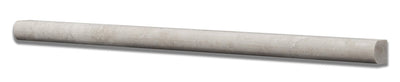 Botticino Marble Pencil Tile Trim 1/2x12, Honed