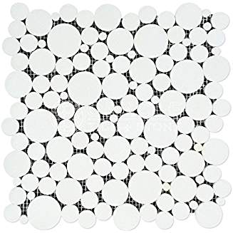 White Thassos Marble Mosaic Tile, Polished