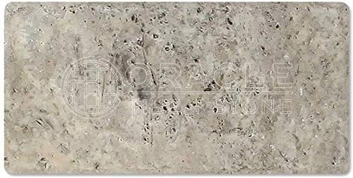 Silver/Grey Travertine Tumbled 3"X6" Subway Tile - Tilefornia