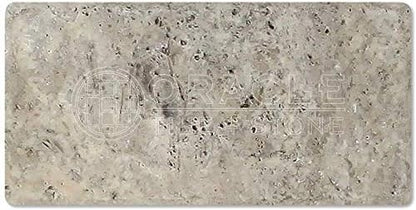 Silver/Grey Travertine Tumbled 3"X6" Subway Tile - Tilefornia