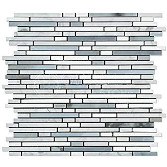 White Thassos Marble Mosaic Tile, Polished