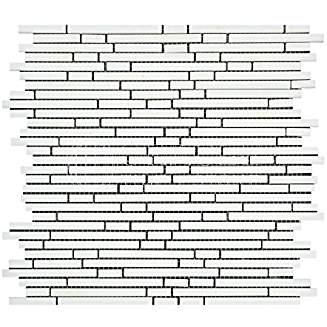White Thassos Marble Mosaic Tile, Honed