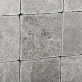 Silver/Gray Marble Tumbled 4"X4" Subway Tile - Tilefornia