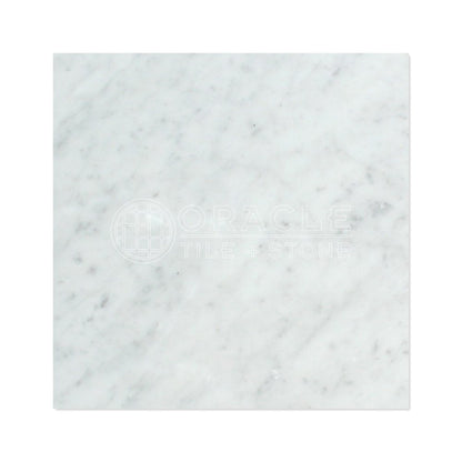 White Carrara Marble Tile 12x12, Honed