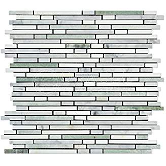 White Thassos Marble Mosaic Tile, Polished