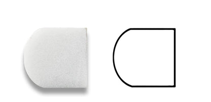 White Carrara Marble Pencil Tile Trim 3/4x12, Honed