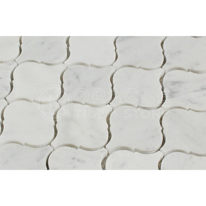 White Carrara Marble Mosaic Tile, Polished