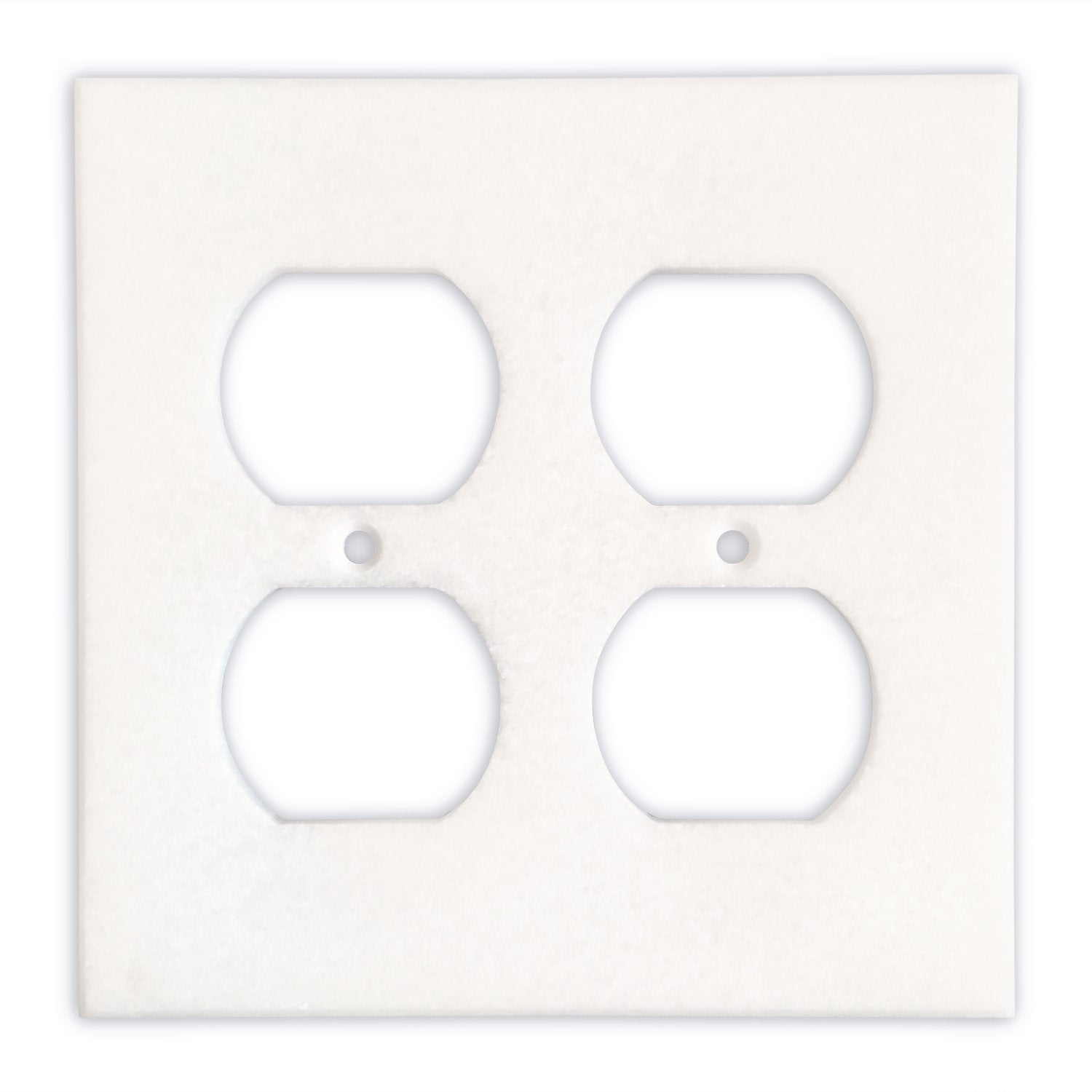 Thassos White Marble Switch Plate Cover, Polished (2 DUPLEX) - Tilefornia