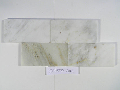 White Carrara Marble Tile 3x6, Polished