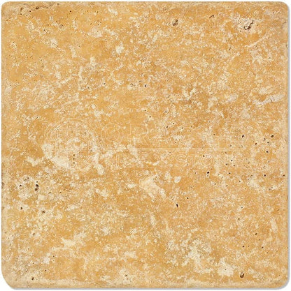 Gold (Yellow) Travertine 18 X 18 Field Tile, Tumbled - Tilefornia