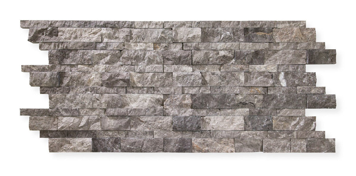 Gray Marble Ledger Panel 6x20, Split Face