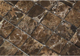 Emperador Dark Spanish Marble 2 X 2 Mosaic Tile, Tumbled - Tilefornia