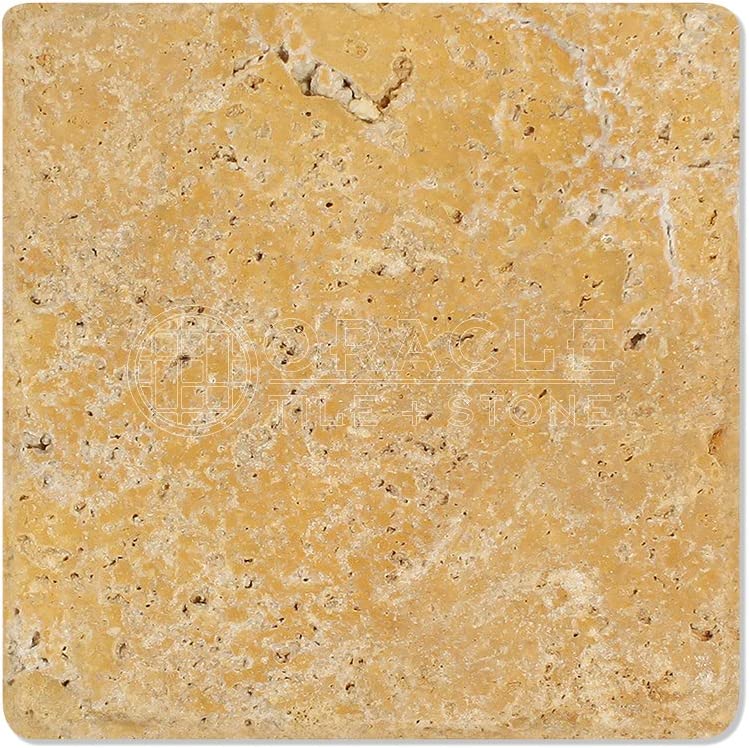 Gold (Yellow) Travertine 18 X 18 Field Tile, Tumbled - Tilefornia