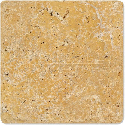 Gold (Yellow) Travertine 18 X 18 Field Tile, Tumbled - Tilefornia