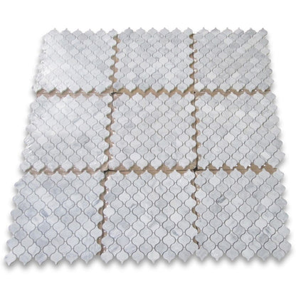 White Carrara Marble Mosaic Tile, Polished