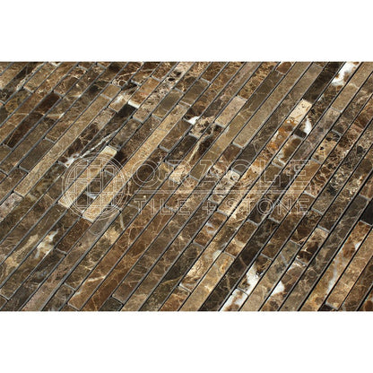 Dark Emperador Marble Mosaic Tile, Polished
