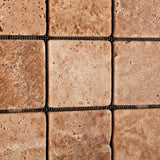 Walnut Travertine 6 X 6 Field Tile & 2X 2 Mosaic, Tumbled for Jeannine Vranau - Tilefornia