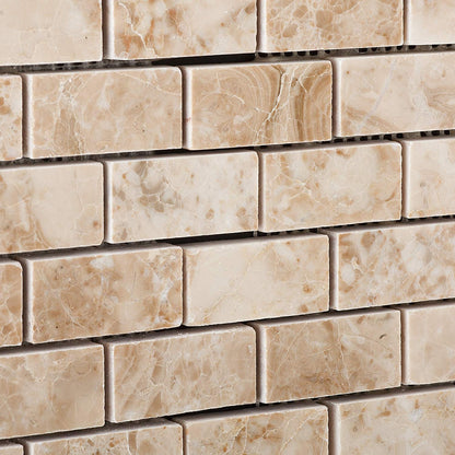 Cappuccino Marble Mosaic Tile 2x2, Polished