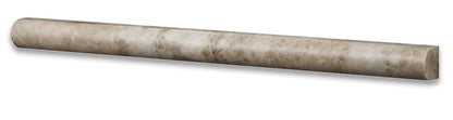 Cappuccino Marble Pencil Tile Trim 3/4x12, Honed