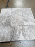Silver/Gray Marble Tumbled 4"X4" Subway Tile - Tilefornia