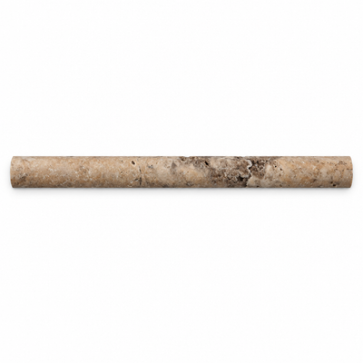 Walnut Travertine Pencil Tile Trim 3/4x12, Honed