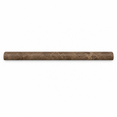 Brown Noce Travertine Pencil Tile Trim 3/4x12, Honed