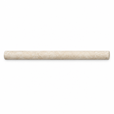 Ivory Travertine Pencil Tile Trim 3/4x12, Honed