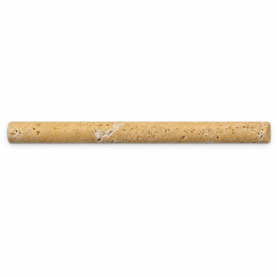 Gold Travertine Pencil Tile Trim 1/2x12, Honed