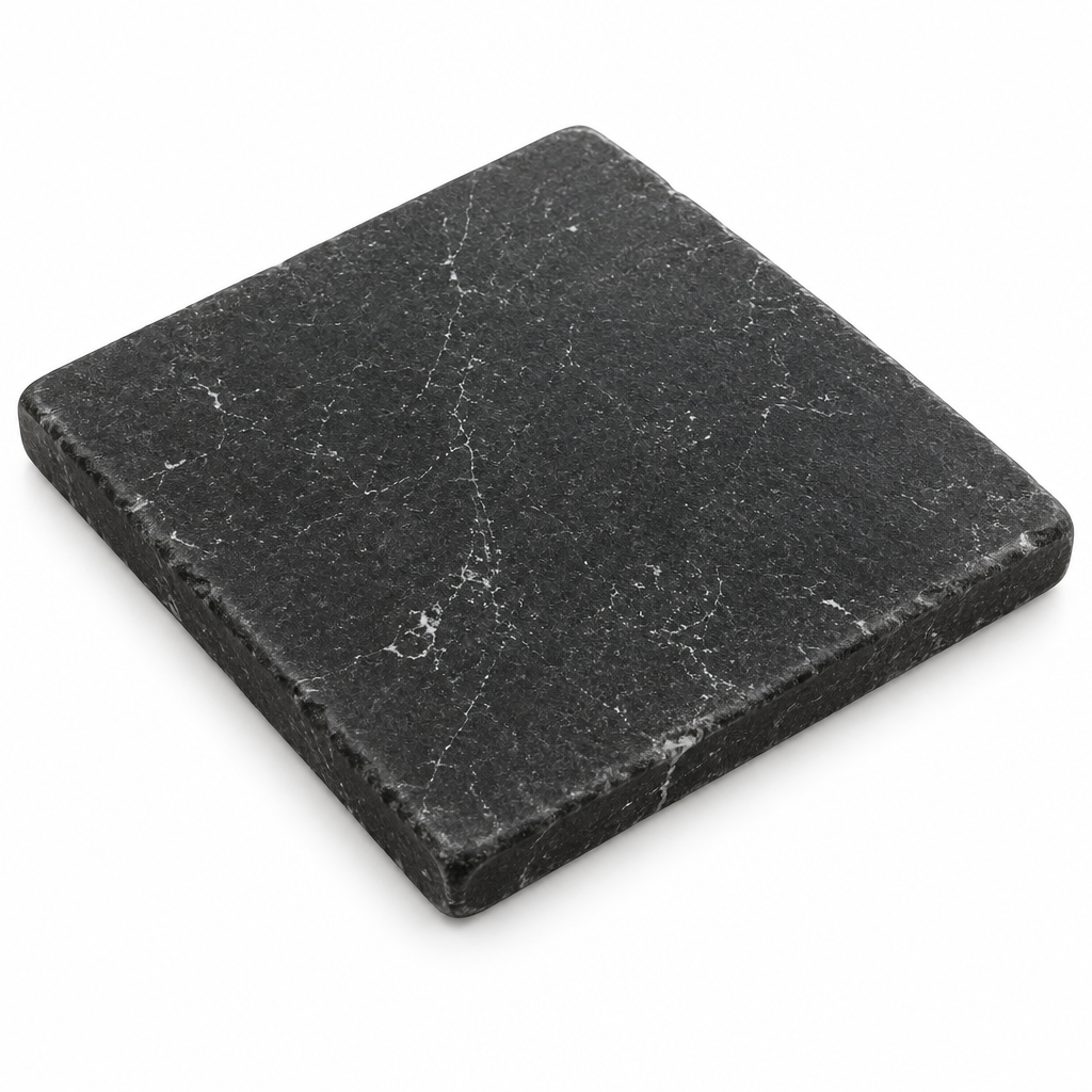 Nero Marquina Marble Tile 6x6, Tumbled
