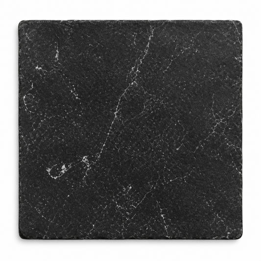 Nero Marquina Marble Tile 6x6, Tumbled