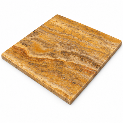 Scabos Travertine Tile 12x12, Filled & Polished