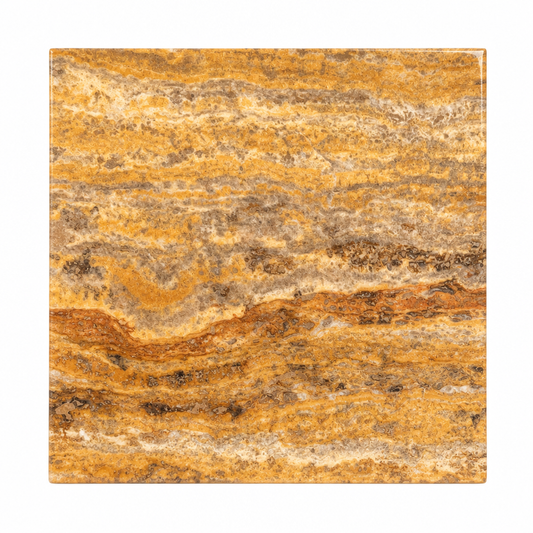 Scabos Travertine Tile 12x12, Filled & Polished