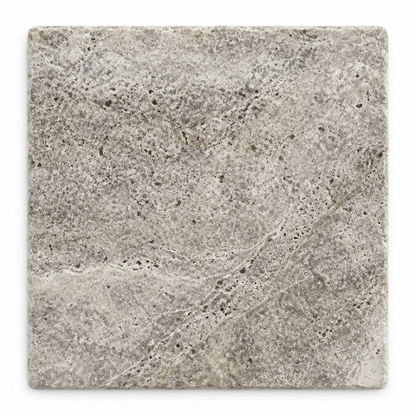 Silver Travertine Tile 12x12, Tumbled