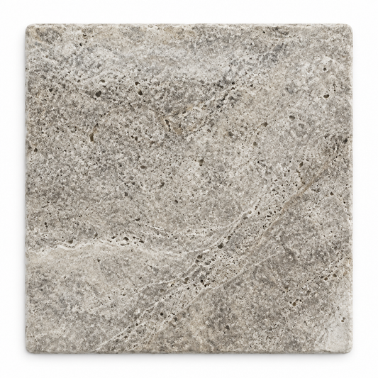 Silver Travertine Tile 12x12, Tumbled