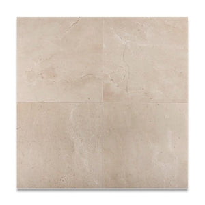 Spanish Crema Marfil Marble Polished 12" X 12"  Field Tile - 2 pcs. 3" X 6" Sample Set - Tilefornia
