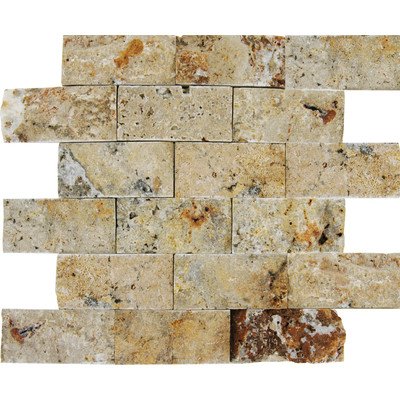 Splitface Travertine Mosaic in Tuscany Scabas 12